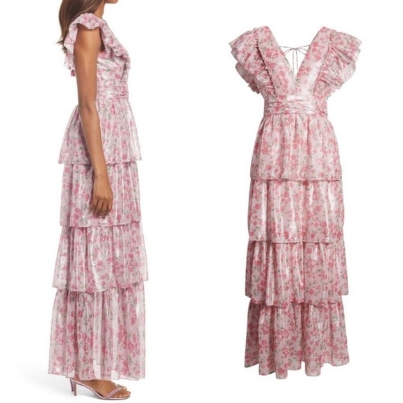 SAYLOR | Dresses | New Saylor Stefania Floral Tiered Maxi Dress In Medium |  Poshmark